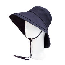 Load image into Gallery viewer, Cotton Foldable Lightweight Wide Brim Fashion Sun Hat w-Removable Draw Strings