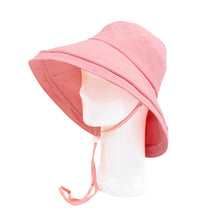 Load image into Gallery viewer, Cotton Foldable Lightweight Wide Brim Fashion Sun Hat w-Removable Draw Strings