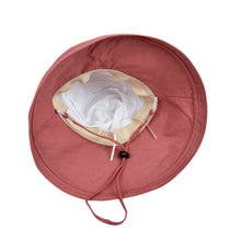 Load image into Gallery viewer, Cotton Foldable Lightweight Wide Brim Fashion Sun Hat w-Removable Draw Strings