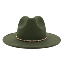 Load image into Gallery viewer, Premium 3" Wide Brim Solid Color Felt Fedora Panama Hat