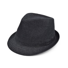 Load image into Gallery viewer, Premium Jeans Fabric Solid Color Fedora Hat