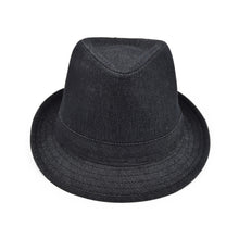 Load image into Gallery viewer, Premium Jeans Fabric Solid Color Fedora Hat