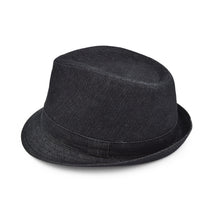 Load image into Gallery viewer, Premium Jeans Fabric Solid Color Fedora Hat