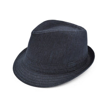 Load image into Gallery viewer, Premium Jeans Fabric Solid Color Fedora Hat
