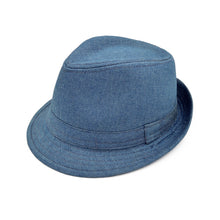 Load image into Gallery viewer, Premium Jeans Fabric Solid Color Fedora Hat