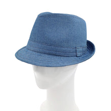 Load image into Gallery viewer, Premium Jeans Fabric Solid Color Fedora Hat