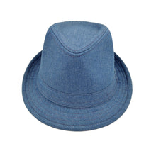 Load image into Gallery viewer, Premium Jeans Fabric Solid Color Fedora Hat