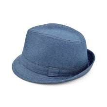 Load image into Gallery viewer, Premium Jeans Fabric Solid Color Fedora Hat
