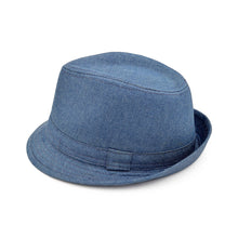 Load image into Gallery viewer, Premium Jeans Fabric Solid Color Fedora Hat