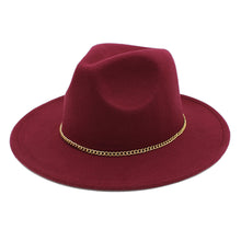 Load image into Gallery viewer, Premium 3" Wide Brim Solid Color Felt Fedora Panama Hat