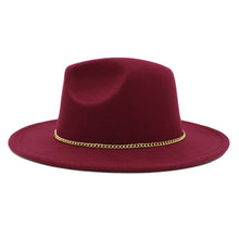 Load image into Gallery viewer, Premium 3" Wide Brim Solid Color Felt Fedora Panama Hat