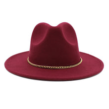 Load image into Gallery viewer, Premium 3" Wide Brim Solid Color Felt Fedora Panama Hat