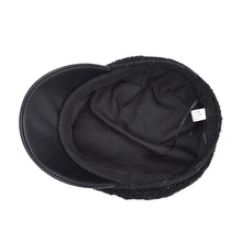 Load image into Gallery viewer, Women's Black Shimmering Tweed Plaid Newsboy Cap Gatsby Cabbie Hat
