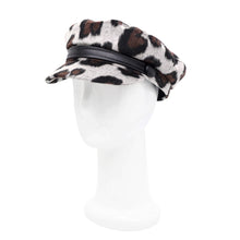 Load image into Gallery viewer, Women's Leopard Print Newsboy Cap Visor Gatsby Cabbie Hat
