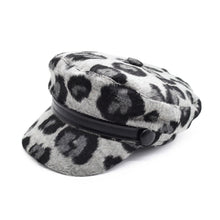Load image into Gallery viewer, Women's Leopard Print Newsboy Cap Visor Gatsby Cabbie Hat