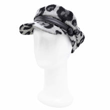 Load image into Gallery viewer, Women's Leopard Print Newsboy Cap Visor Gatsby Cabbie Hat