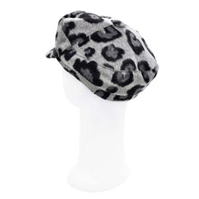 Load image into Gallery viewer, Women's Leopard Print Newsboy Cap Visor Gatsby Cabbie Hat