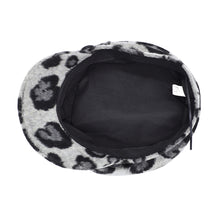 Load image into Gallery viewer, Women's Leopard Print Newsboy Cap Visor Gatsby Cabbie Hat