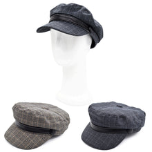 Load image into Gallery viewer, Women's Glen Plaid Houndstooth Print Newsboy Cap Visor Gatsby Cabbie Hat