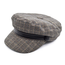 Load image into Gallery viewer, Women's Glen Plaid Houndstooth Print Newsboy Cap Visor Gatsby Cabbie Hat