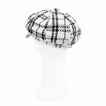 Load image into Gallery viewer, Women's Classic Retro Plaid Newsboy Cap Visor Gatsby Cabbie Hat