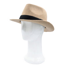 Load image into Gallery viewer, Unisex Classic Solid Color Wide Brim Felt Fedora Hat w- Black Band - Diff Colors