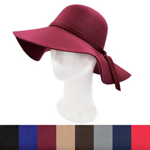 Load image into Gallery viewer, Women's Premium Felt Wide Brim Floppy Hat - Different Colors