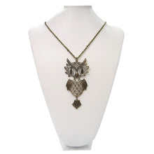 Load image into Gallery viewer, Bronze Tone Long Fashion Necklace w- Owl Pendant