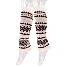Load image into Gallery viewer, Trendsblue Women's Soft Snowflake Knit Leg Warmers
