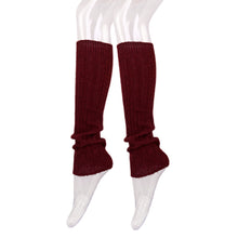 Load image into Gallery viewer, Fancy Slip Stitch Rib Knit Solid Color Leg Warmers
