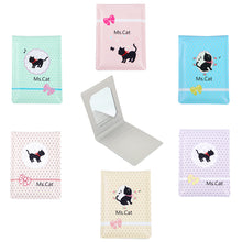 Load image into Gallery viewer, Cute Ms Cat Cushioned Folding Travel Pocket Compact Makeup Mirror Mini Organizer