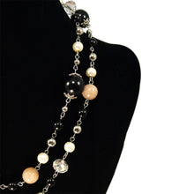 Load image into Gallery viewer, Silver Toned Multi Color Beaded Long Fashion Necklace