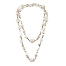 Load image into Gallery viewer, Freestyle Ivory Beaded Stone Long Fashion Necklace
