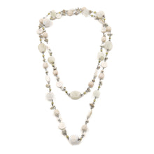 Load image into Gallery viewer, Freestyle Ivory Beaded Stone Long Fashion Necklace