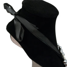 Load image into Gallery viewer, Elegant Pearl & Rhinestones w-Satin Ribbon Bib Statement Necklace