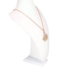 Load image into Gallery viewer, Elegant Gold Tone Crystal Rhinestone Crown Charm Pendant Long Necklace