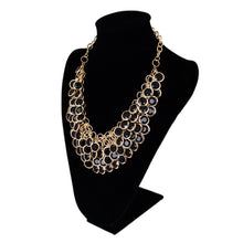 Load image into Gallery viewer, Elegant Gold Tone Resin Pendant Fashion Bib Statement Necklace