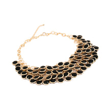 Load image into Gallery viewer, Elegant Gold Tone Resin Pendant Fashion Bib Statement Necklace