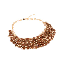 Load image into Gallery viewer, Elegant Gold Tone Resin Pendant Fashion Bib Statement Necklace