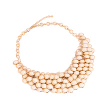 Load image into Gallery viewer, Elegant Gold Tone Resin Pendant Fashion Bib Statement Necklace