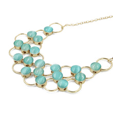 Load image into Gallery viewer, Elegant Gold Tone Resin Pearl Pendant Bib Statement Fashion Necklace