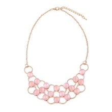Load image into Gallery viewer, Elegant Gold Tone Resin Pearl Pendant Bib Statement Fashion Necklace