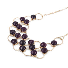 Load image into Gallery viewer, Elegant Gold Tone Resin Pearl Pendant Bib Statement Fashion Necklace
