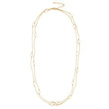 Load image into Gallery viewer, TrendsBlue Premium Long Gold Tone Strand Floral Fashion Necklace