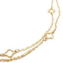 Load image into Gallery viewer, TrendsBlue Premium Long Gold Tone Strand Floral Fashion Necklace