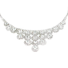 Load image into Gallery viewer, TrendsBlue Premium Silver Tone Clear Rhinestone Crystal Statement Fashion Necklace