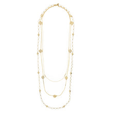 Load image into Gallery viewer, TrendsBlue Premium Long Multi-Row Layer Simulated Pearl Floral Fashion Necklace
