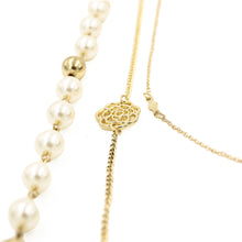 Load image into Gallery viewer, TrendsBlue Premium Long Multi-Row Layer Simulated Pearl Floral Fashion Necklace