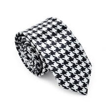 Load image into Gallery viewer, Premium Houndstooth Check 2" Skinny Necktie Neck Tie