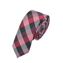 Load image into Gallery viewer, Premium Checker Plaid 2" Skinny Necktie Neck Tie - Diff Colors Avail